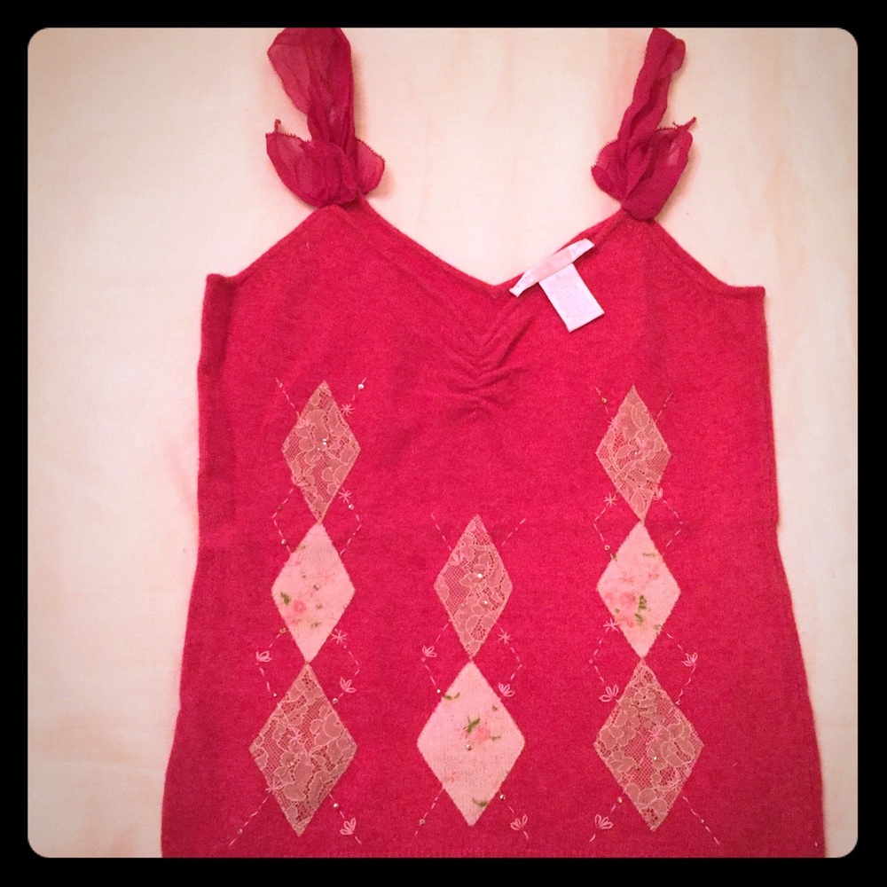 Rebecca Taylor Chiffon Strap Sweater Top